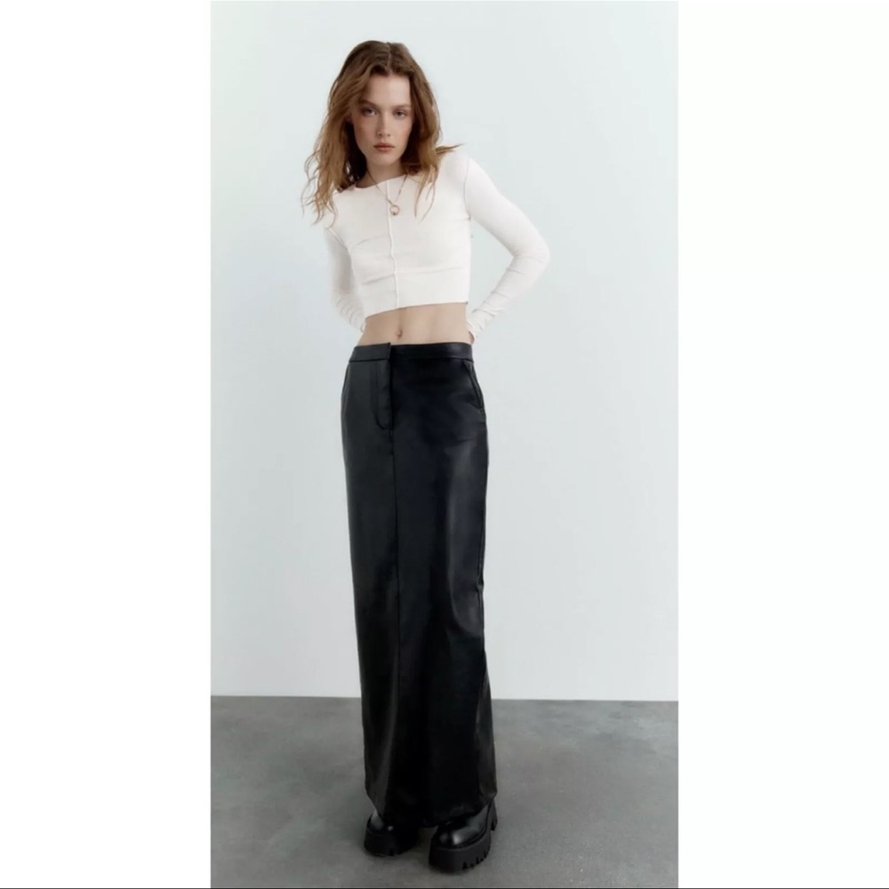 Zara leather skirt
